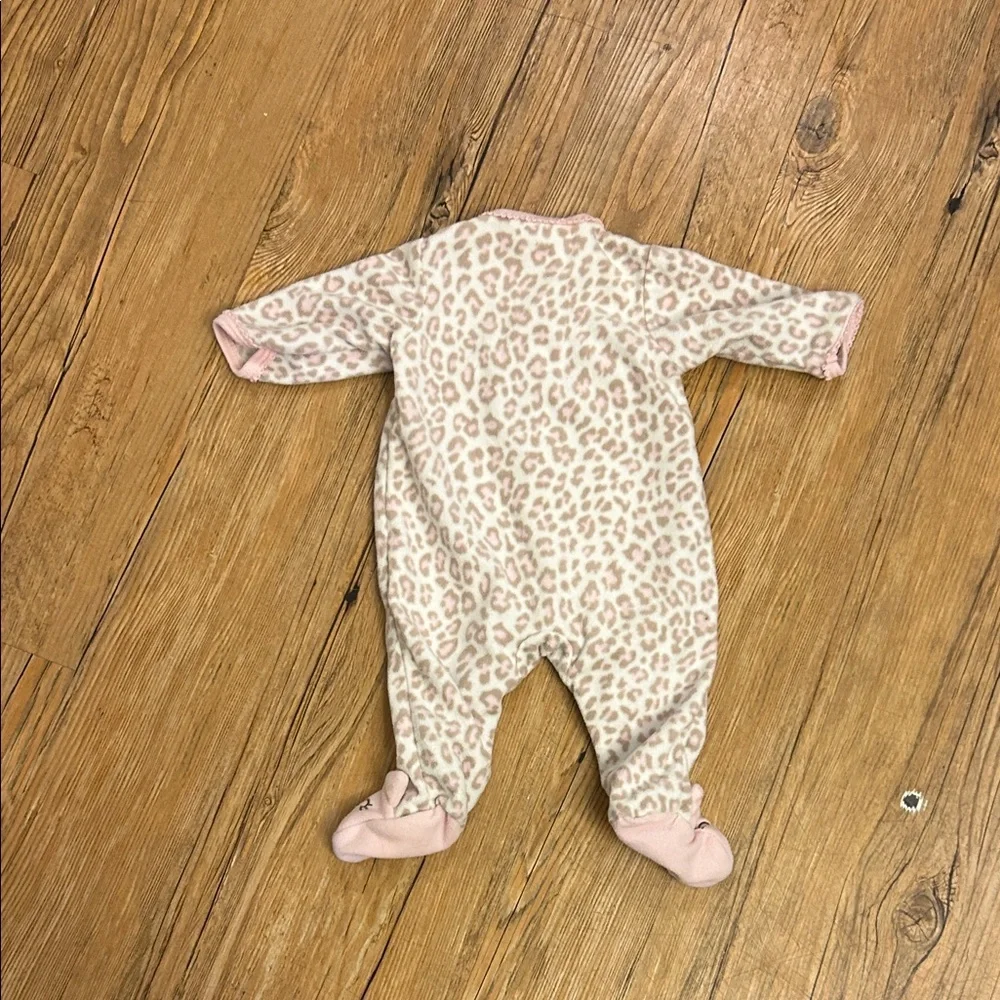 Carters Pink Leopard Print Kids One Piece NB